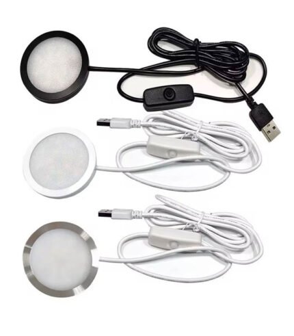 USB Powered Ultra-Thin Round LED Light Kit for 3D Printed Lamps