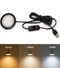 USB Powered Ultra-Thin Round LED Light Kit for 3D Printed Lamps