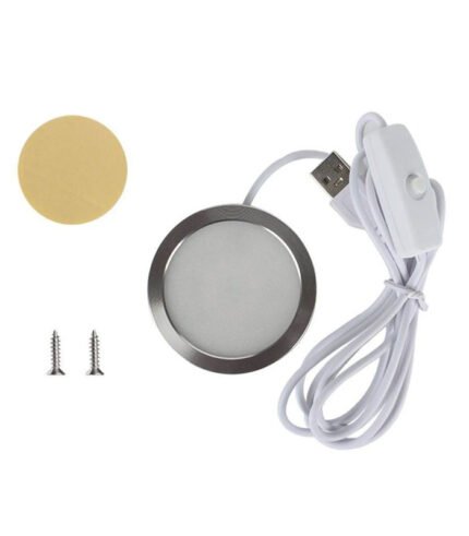 USB Powered Ultra-Thin Round LED Light Kit for 3D Printed Lamps