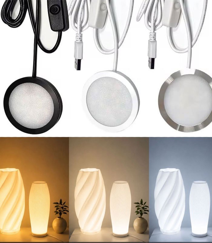 USB powered round LED light module